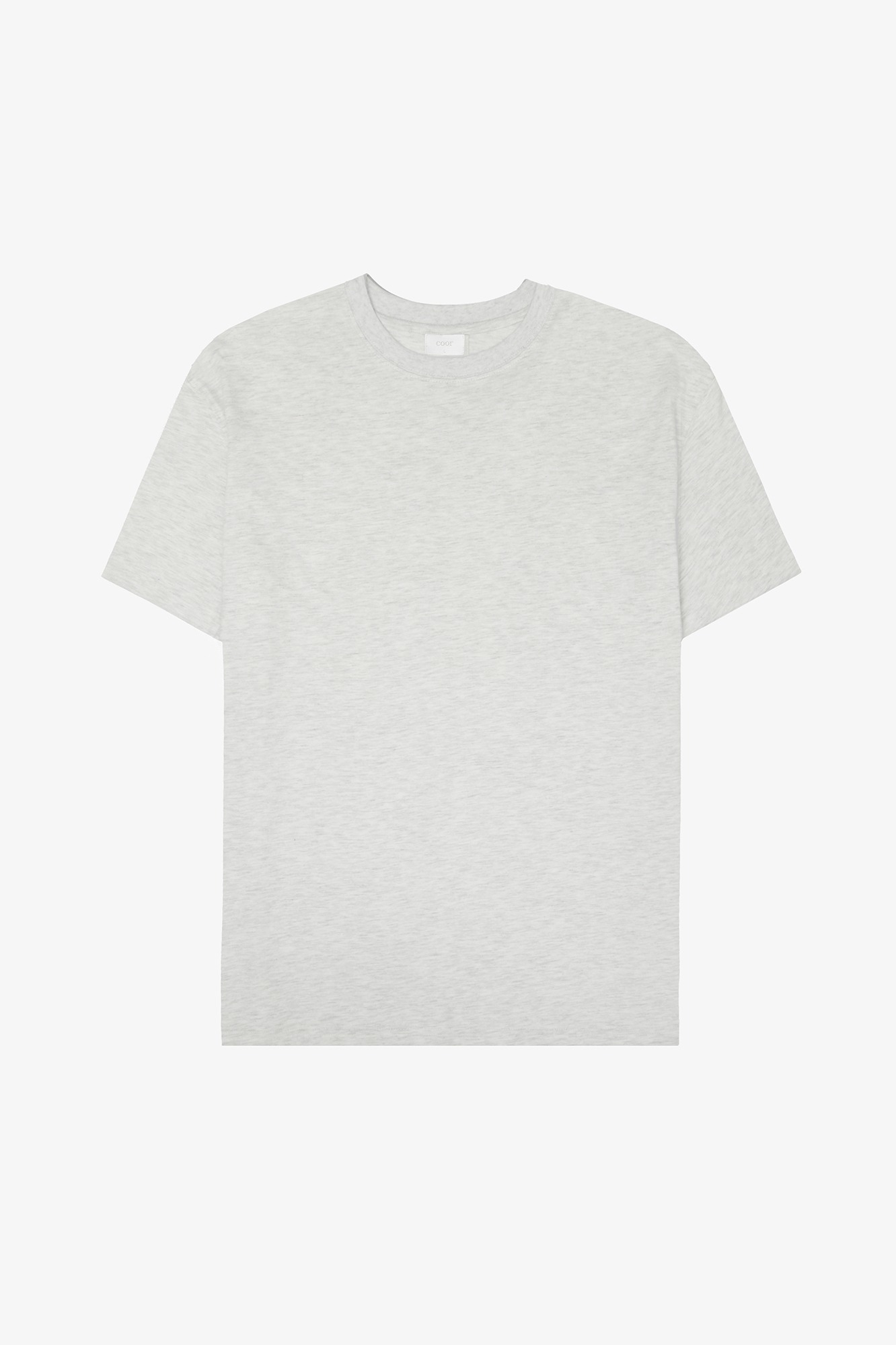 수피마 코튼 세미오버핏 티셔츠 (멜란지 라이트그레이)