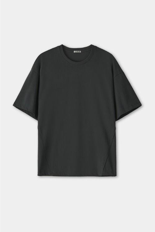 헤비 웨이트 턱 포인트 티셔츠 (블랙)